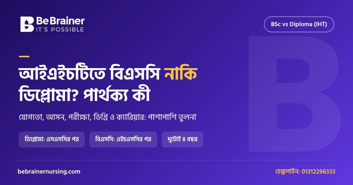 আইএইচটিতে বিএসসি ও ডিপ্লোমার পার্থক্য