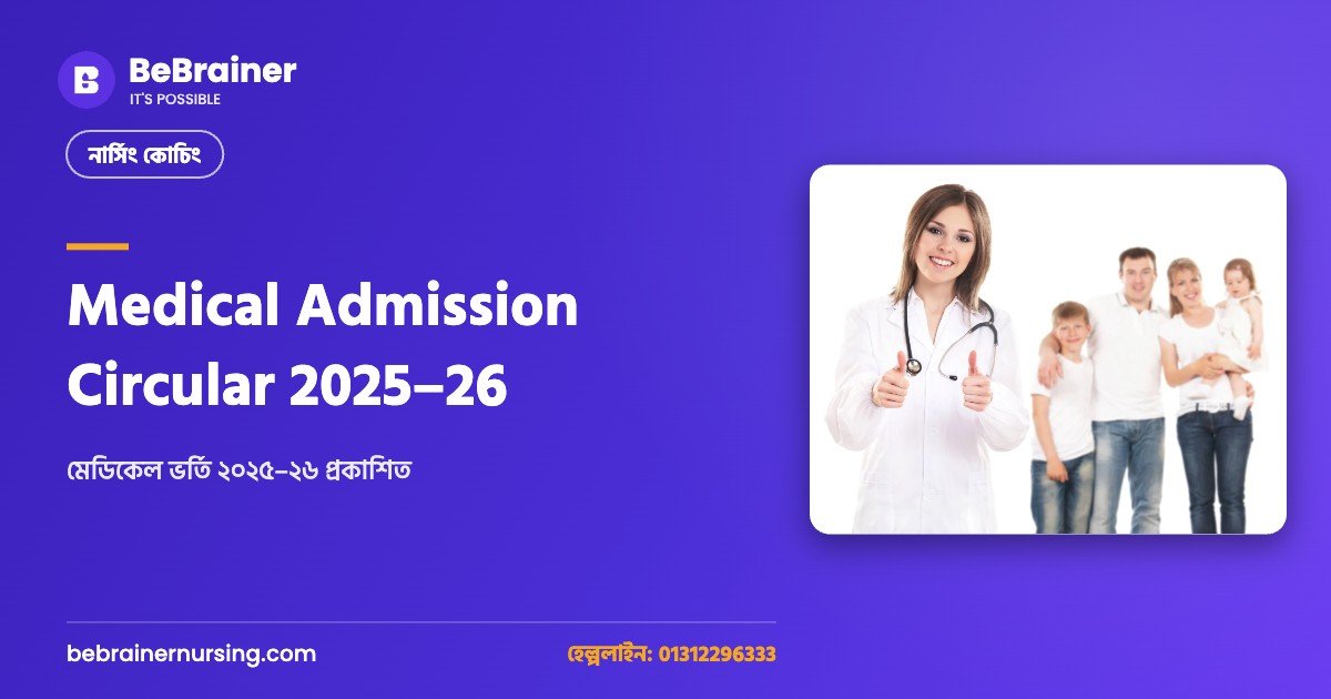 Medical Admission Circular 2025–26 | মেডিকেল ভর্তি ২০২৫–২৬ প্রকাশিত
